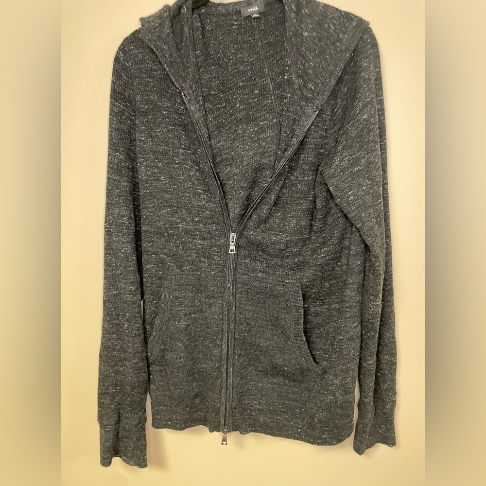 Grey Vince Zip Up Hoodie
